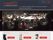 Tablet Screenshot of friscocommunityband.org